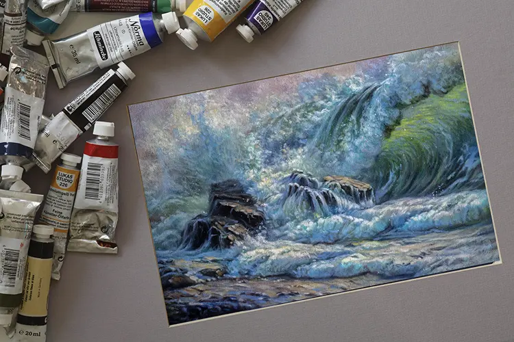 油畫罩染技法示範作品