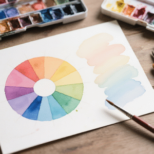 水彩入門全攻略｜新手必學的基礎技巧與配色祕訣，橫式構圖藝術插畫